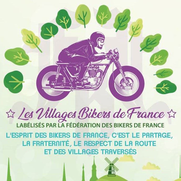 Affiche du label Les Villages Bikers de France